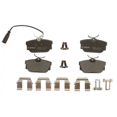 Тормозные колодки задние (c датчиком, 87x53x17) Volkswagen Tiguan / Фольксваген Тигуан 2007-2016 0986494619 BOSCH (Германия)