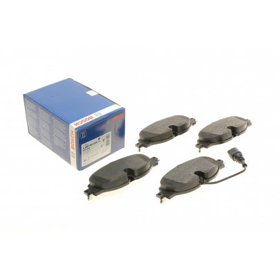 Гальмівні колодки передні (з датчиком, 160x65x20) Volkswagen Tiguan / Фольксваген Тігуан 2007-2016 0986494660 BOSCH (Німеччина)