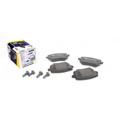Тормозные колодки задние (без датчика, 105.5x56x17) Volkswagen Tiguan / Фольксваген Тигуан 2007-2016 181857 ICER (Испания)