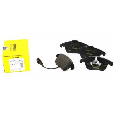 Тормозные колодки передние (с датчиком, 155.1x71.9x20) Volkswagen Tiguan / Фольксваген Тигуан 2007-2016 2433301 TEXTAR (Германия)