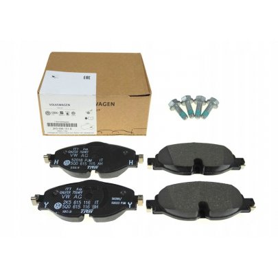 Тормозные колодки передние (без датчика, 160x65x20) Volkswagen Tiguan / Фольксваген Тигуан 2007-2016 2K5698151B VW (Германия)