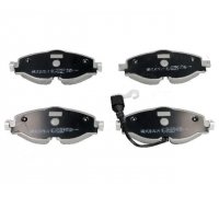 Гальмівні колодки передні (з датчиком, 160x65x20) Volkswagen Tiguan / Фольксваген Тігуан 2007-2016 500907 Japko (Італія)