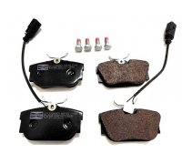 Тормозные колодки задние (c датчиком, 87x53x17) Volkswagen Tiguan / Фольксваген Тигуан 2007-2016 573049 CHAMPION (США)