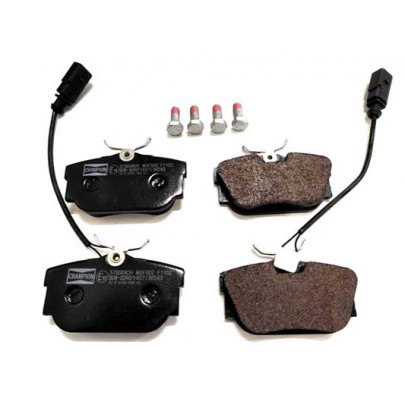 Тормозные колодки задние (c датчиком, 87x53x17) Volkswagen Tiguan / Фольксваген Тигуан 2007-2016 573049 CHAMPION (США)