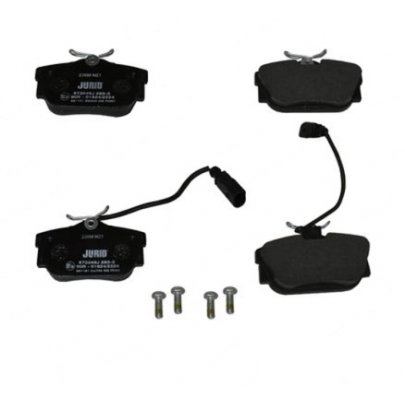 Тормозные колодки задние (c датчиком, 87x53x17) Volkswagen Tiguan / Фольксваген Тигуан 2007-2016 573049J JURID (Германия)