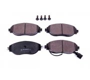 Гальмівні колодки передні (з датчиком, 175.2x69.6x19.8) Volkswagen Tiguan / Фольксваген Тігуан 2007-2016 6000069 Kraft Automotive (Німеччина)