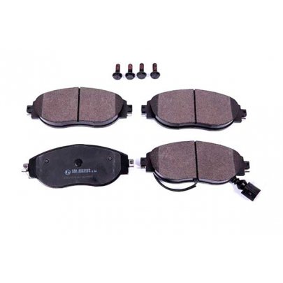 Тормозные колодки передние (с датчиком, 175.2x69.6x19.8) Volkswagen Tiguan / Фольксваген Тигуан 2007-2016 6000069 Kraft Automotive (Германия)