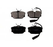 Тормозные колодки задние (c датчиком, 87x53x17) Volkswagen Tiguan / Фольксваген Тигуан 2007-2016 6010906 Kraft Automotive (Германия)