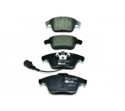 Гальмівні колодки передні (з датчиком, 155.2x72x19.8) Volkswagen Tiguan / Фольксваген Тігуан 2007-2016 8DB355014-031 HELLA (Німеччина)