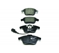 Гальмівні колодки передні (з датчиком, 155.2x72x19.8) Volkswagen Tiguan / Фольксваген Тігуан 2007-2016 8DB355014-031 HELLA (Німеччина)