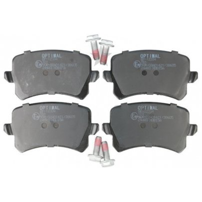 Тормозные колодки задние (без датчика, 105.5x56x17) Volkswagen Tiguan / Фольксваген Тигуан 2007-2016 BP-12334 OPTIMAL (Германия)