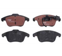 Тормозные колодки передние (с датчиком, 155.2x72x19.8) Volkswagen Tiguan / Фольксваген Тигуан 2007-2016 GDB1762DTE TRW (Германия)