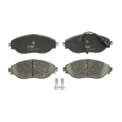 Тормозные колодки передние (с датчиком, 175.2x69.6x19.8) Volkswagen Tiguan / Фольксваген Тигуан 2007-2016 GDB1918 TRW (Германия)