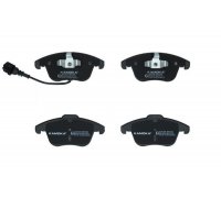 Тормозные колодки передние (с датчиком, 155x66x20) Volkswagen Tiguan / Фольксваген Тигуан 2007-2016 JQ101226 KAMOKA (Польша)