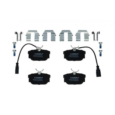 Тормозные колодки задние (c датчиком, 87x53x17) Volkswagen Tiguan / Фольксваген Тигуан 2007-2016 JQ1012964 KAMOKA (Польша)