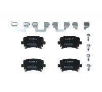 Гальмівні колодки задні (без датчика, 105.5x56x17) Volkswagen Tiguan / Фольксваген Тігуан 2007-2016 JQ1013272 KAMOKA (Польща)