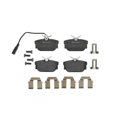 Тормозные колодки задние (c датчиком, 87x53x17) Volkswagen Tiguan / Фольксваген Тигуан 2007-2016 P85046 BREMBO (Италия)