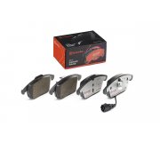 Гальмівні колодки передні (з датчиком, 155.2x72x19.8) Volkswagen Tiguan / Фольксваген Тігуан 2007-2016 P85112X BREMBO (Італія)