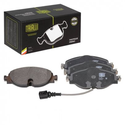 Гальмівні колодки передні (з датчиком, 160x65x20) Volkswagen Tiguan / Фольксваген Тігуан 2007-2016 PF1804 TRIALLI (Італія)