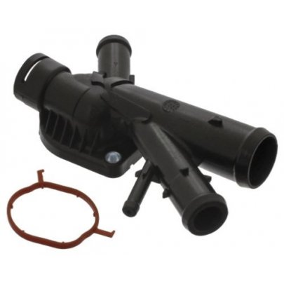 Фланець системи охолодження (кількість виходів: 4 шт) Volkswagen Tiguan / Фольксваген Тігуан 2007-2016 30945889 SWAG (Німеччина)