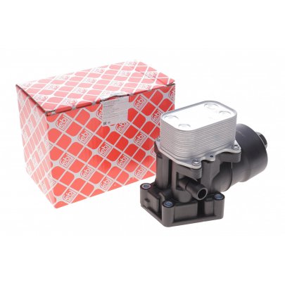 Радіатор масляний / теплообмінник (з корпусом, 110x70x51) Volkswagen Tiguan / Фольксваген Тігуан 2.0TDI 2007-2016 109394 FEBI (Німеччина)