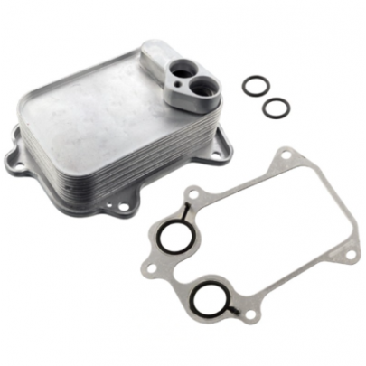 Радіатор масляний / теплообмінник (128x85x37) Volkswagen Tiguan / Фольксваген Тігуан 1.4 (бензин) 2007-2016 9513L86 POLCAR (Польща)