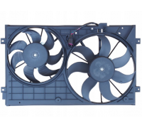 Вентилятор радіатора (з корпусом, D=360/295,без шторки) Volkswagen Tiguan / Фольксваген Тігуан 2007-2016 133123W1 POLCAR (Польща)