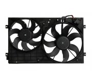 Вентилятор радиатора (с корпусом, D=360/295,без шторки) VW Caddy III / Фольксваген Кадди 3 04- 612497 HART (Польша)