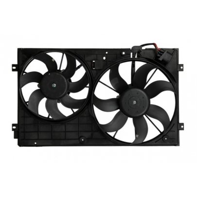 Вентилятор радіатора (з корпусом, D=360/295,без шторки) Volkswagen Tiguan / Фольксваген Тігуан 2007-2016 612497 HART (Польща)