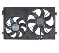 Вентилятор радіатора (з корпусом, D=360/295,без шторки) Volkswagen Tiguan / Фольксваген Тігуан 2007-2016 74W78 FPS (Тайвань)