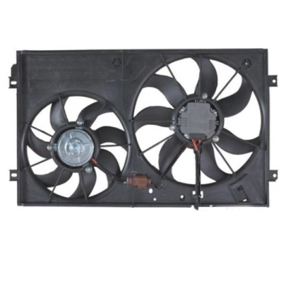 Вентилятор радиатора (с корпусом, D=360/295,без шторки) Volkswagen Tiguan / Фольксваген Тигуан 2007-2016 74W78 FPS (Тайвань)