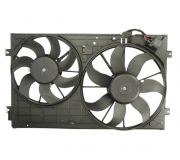 Вентилятор радиатора (с корпусом, D=360/295,без шторки) VW Caddy III / Фольксваген Кадди 3 04- 837-0027 TYC (Тайвань)