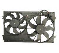 Вентилятор радиатора (с корпусом, D=360/295,без шторки) Volkswagen Tiguan / Фольксваген Тигуан 2007-2016 837-0027 TYC (Тайвань)