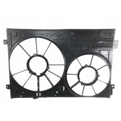 Дифузор (корпус, без шторки) вентилятора радіатора Volkswagen Tiguan / Фольксваген Тігуан 2007-2016 9578232 POLCAR (Польща)