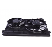 Вентилятор радиатора (с корпусом, D=360/295,без шторки) VW Caddy III / Фольксваген Кадди 3 04- 957823W1 POLCAR (Польша)