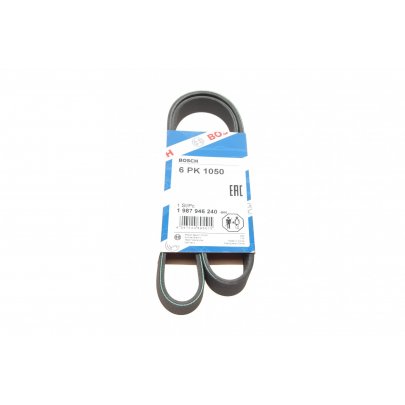 Ремень генератора Volkswagen Golf 5 / Фольксваген Гольф 5 1.9TDI / 2.0TDI / 2.0SDI 2003-2009 1987946240 BOSCH (Германия)