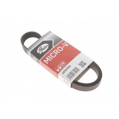 Ремінь генератора Volkswagen Golf 5 / Фольксваген Гольф 5 1.9TDI / 2.0TDI / 2.0SDI 2003-2009 6PK955 GATES (Бельгія)