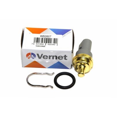Датчик температуры охлаждающей жидкости (2 контакта, серый) Volkswagen Golf 5 / Фольксваген Гольф 5 2003-2009 WS2607 VERNET (Франция)