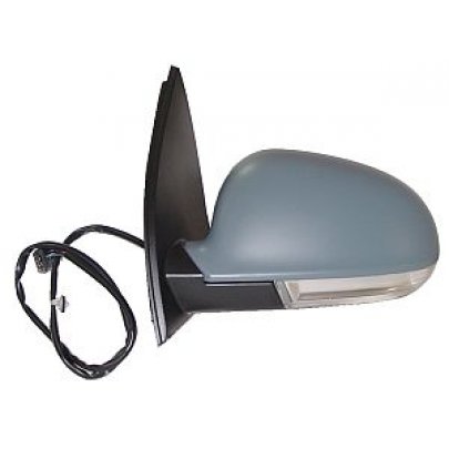 Зеркало левое электрическое (с подогревом) Volkswagen Golf 5 / Фольксваген Гольф 5 2003-2009 4012M01 ABAKUS (Польша)