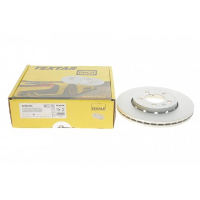 Тормозной диск передний (256х22мм) Volkswagen Golf 5 / Фольксваген Гольф 5 2003-2009 92082205 TEXTAR (Германия)