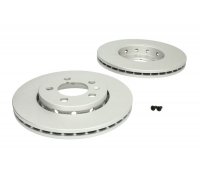 Тормозной диск передний (комплект 2 шт, 256х22мм) Volkswagen Golf 5 / Фольксваген Гольф 5 2003-2009 DDF927C FERODO (Великобритания)