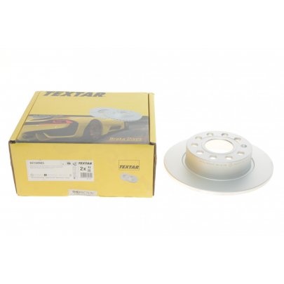 Гальмівний диск задній (255х10мм) Volkswagen Golf 5 / Фольксваген Гольф 5 2003-2009 92120903 TEXTAR (Німеччина)