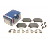 Тормозные колодки задние (без датчика, 105.5x56x17) Volkswagen Golf 5 / Фольксваген Гольф 5 2003-2009 0986494595 BOSCH (Германия)