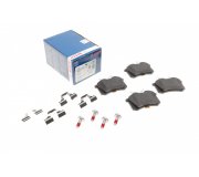 Тормозные колодки задние (без датчика, 87x53x17) Volkswagen Golf 5 / Фольксваген Гольф 5 2003-2009 0986494596 BOSCH (Германия)