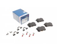 Тормозные колодки задние (без датчика, 87x53x17) Volkswagen Golf 5 / Фольксваген Гольф 5 2003-2009 0986494596 BOSCH (Германия)