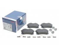 Тормозные колодки задние (без датчика, 87x53x17) Volkswagen Golf 5 / Фольксваген Гольф 5 2003-2009 0986494621 BOSCH (Германия)