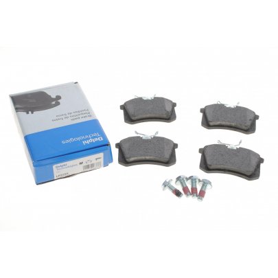 Тормозные колодки задние (без датчика, 87x53x17) Volkswagen Golf 5 / Фольксваген Гольф 5 2003-2009 LP2255 DELPHI (США)