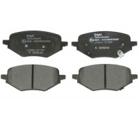 Тормозные колодки задние (без датчика, 105.5x56x17) Volkswagen Golf 5 / Фольксваген Гольф 5 2003-2009 LP3801 DELPHI (США)