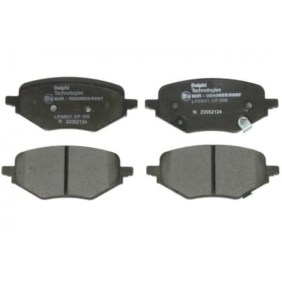Тормозные колодки задние (без датчика, 105.5x56x17) Volkswagen Golf 5 / Фольксваген Гольф 5 2003-2009 LP3801 DELPHI (США)