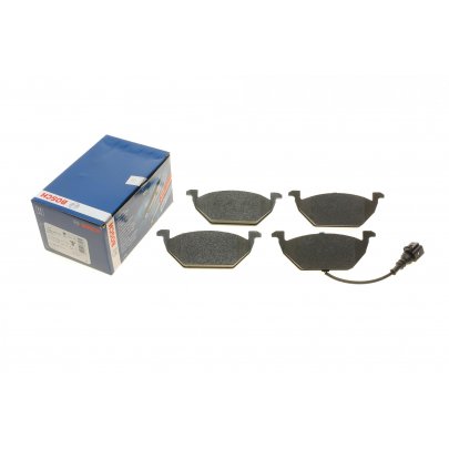 Тормозные колодки передние (с датчиком, 146x54.7x19.8) Volkswagen Golf 5 / Фольксваген Гольф 5 2003-2009 0986495213 BOSCH (Германия)